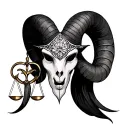 Libra Aries tattoo design idea