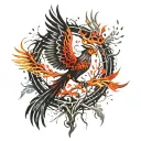 Phoenix Bird Inside A Tree Of Life tattoo design idea