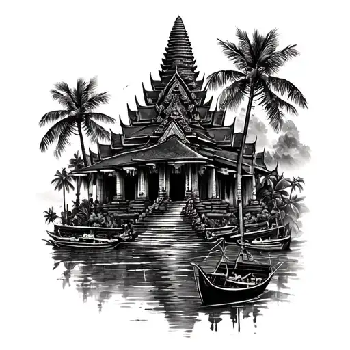 travel the world cambodia tattoo design idea