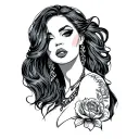 Prostitute tattoo design idea