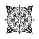 snowflake tattoo design idea