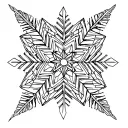 snowflake tattoo design idea