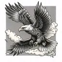 Flying Eagle soaring tattoo design idea