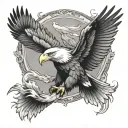Flying Eagle soaring tattoo design idea