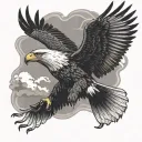 Flying Eagle soaring tattoo design idea