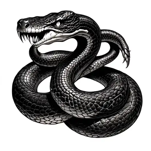 Evil Snake tattoo design idea