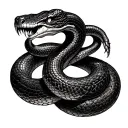 Evil Snake tattoo design idea