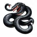 Evil Snake tattoo design idea