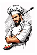 Chef tension inside tattoo design idea