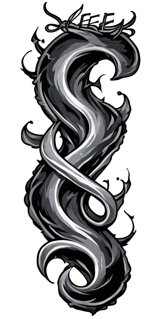 Sleep Token band logo incorporated tattoo design idea