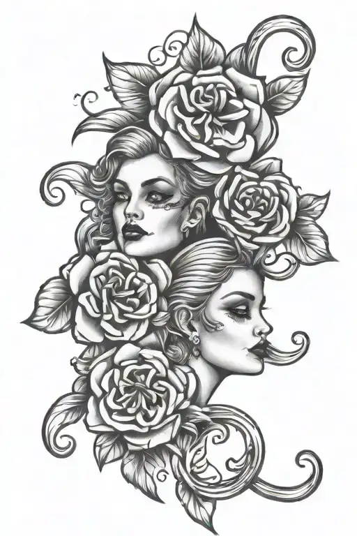 Gemini new me traditional style tattoo tattoo design idea