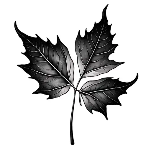 autumn leaf tattoo design idea