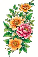 floral vine tattoo design idea