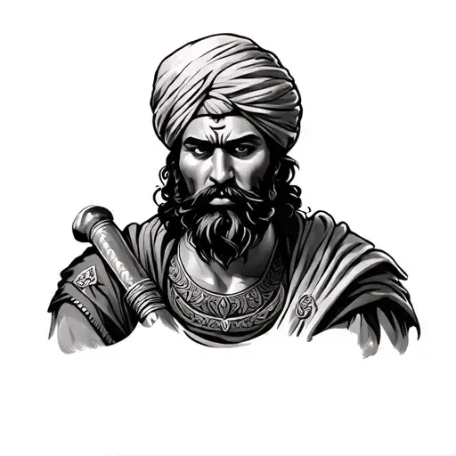 Sikh Warrior tattoo design idea