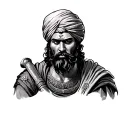 Sikh Warrior tattoo design idea