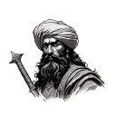 Sikh Warrior tattoo design idea