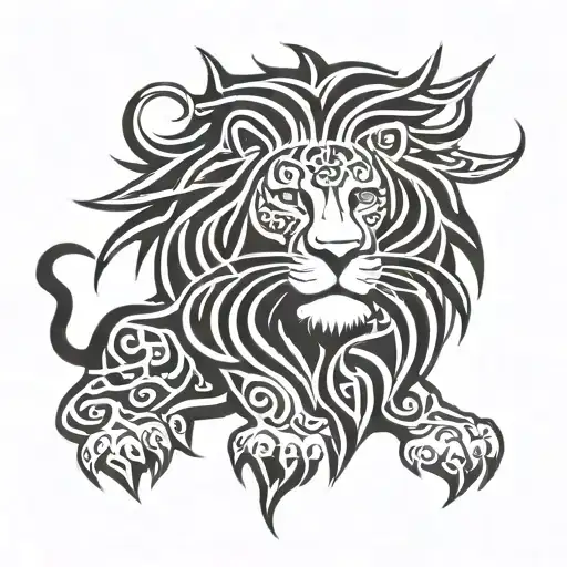 rasta lion tattoo design idea