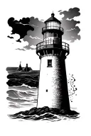 lighthouse tattoo design idea