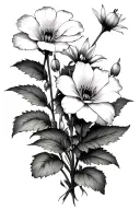 aster morning glory carnation snowdrop larkspur water lily tattoo design idea