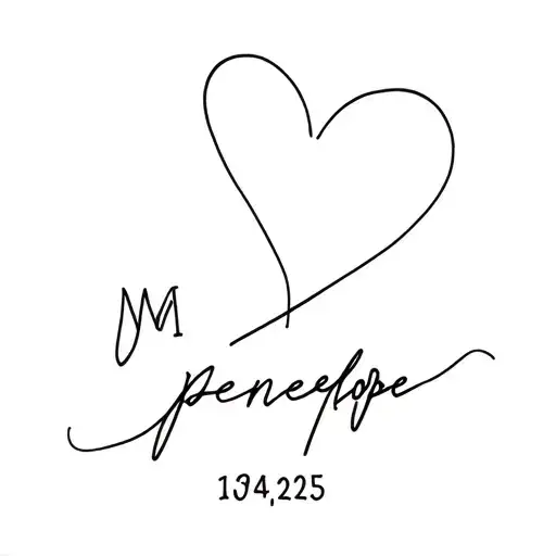 something for my newborn daughter penelope 13/04/2025 tattoo design idea