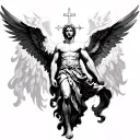 Saint Michael Arcangel tattoo design idea