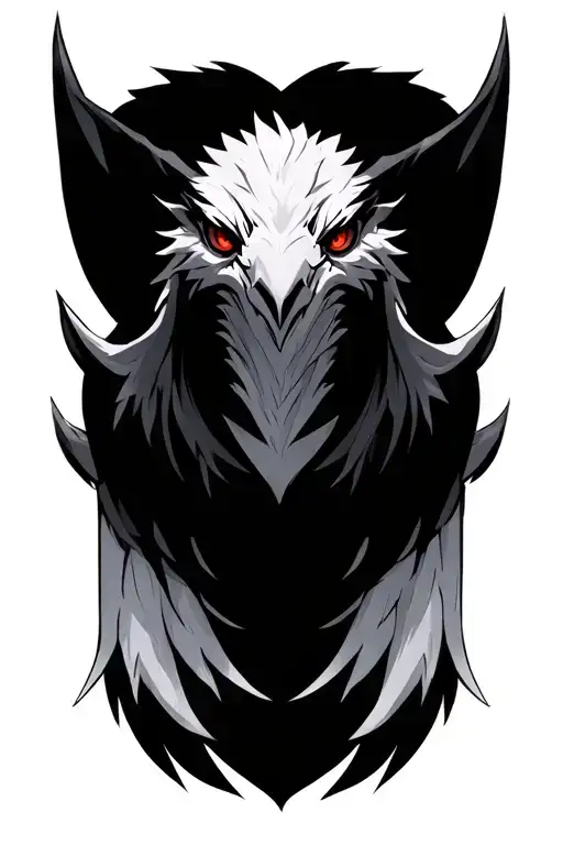 mega absol facing the camera tattoo design idea