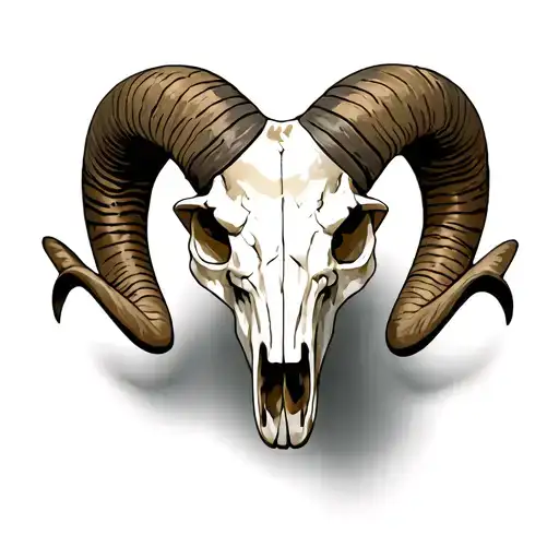 Ram Skull tattoo design idea