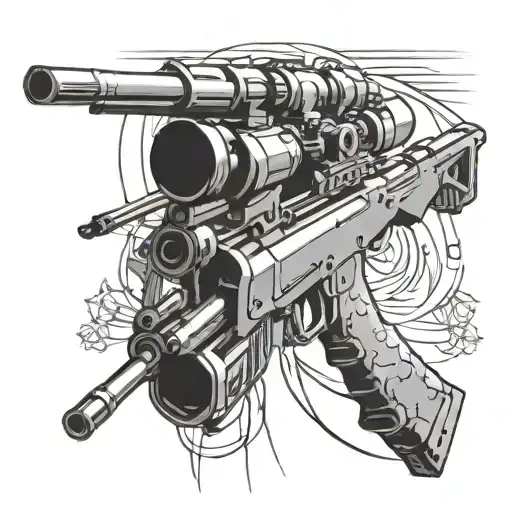 sniper rifle dyagterev tattoo design idea