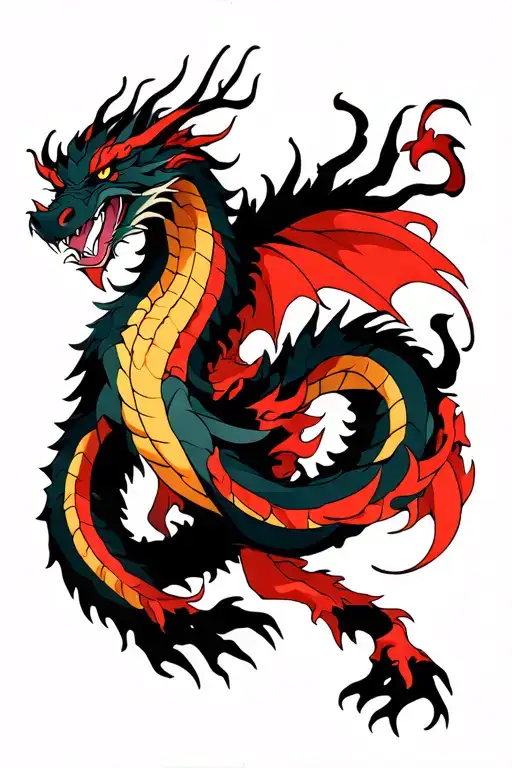 KAIDO FORM DRAGON WRAPPING AROUND THE tattoo design idea