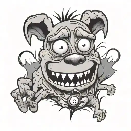 Courage the Cowardly Dog tattoo design idea