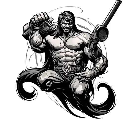 battle royal tattoo design idea