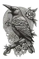symbol of nightingales in Skyrim but with different styles tattoo design idea