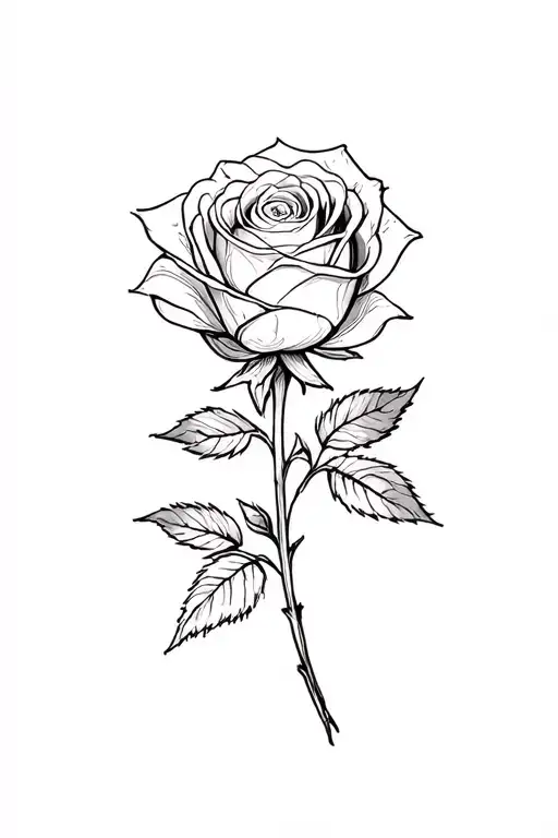 Rose tattoo design idea