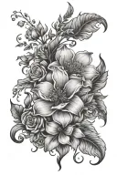 feminine, the good and the bad, nature, health, beauty, acceptance, new beginning,  tattoo design idea