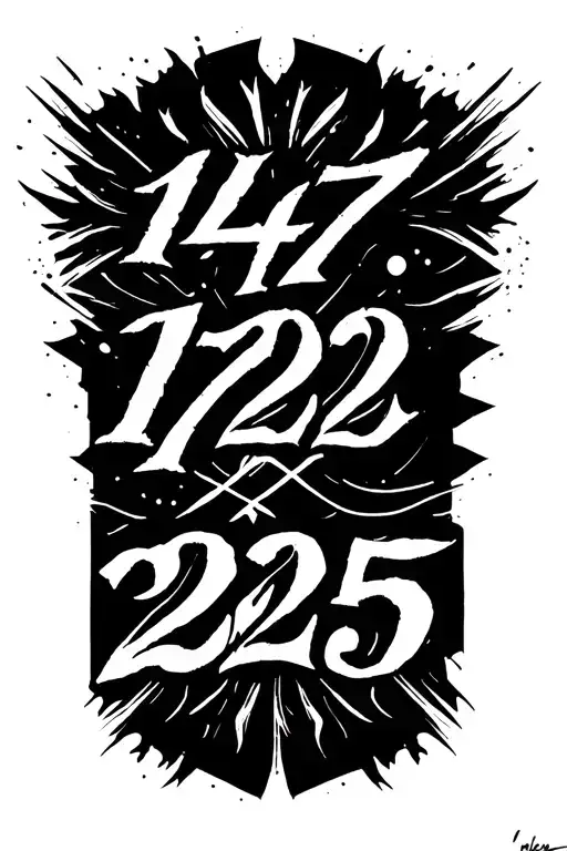 Make a picture of a tattoo on the forearm that says 14-7 2025 in roman numerals in the length of the arm tattoo design idea