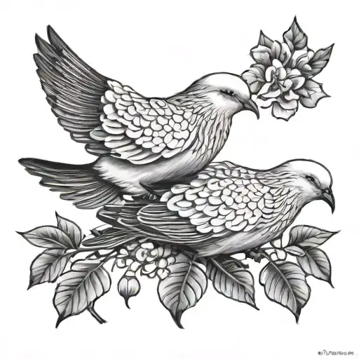 3 Doves tattoo design idea