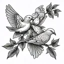 3 Doves tattoo design idea