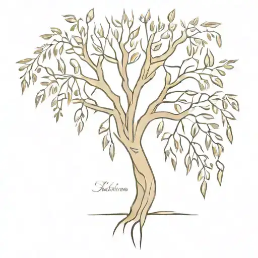 willow tree tattoo design idea