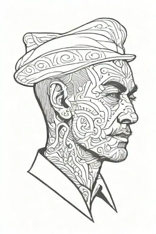 gentlemans face with tattoos tattoo design idea
