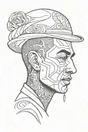 gentlemans face with tattoos tattoo design idea