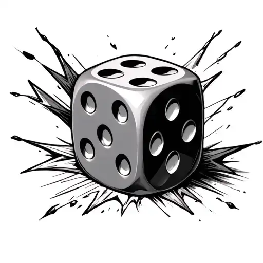Risk Rich Dice tattoo design idea