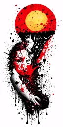 sun with rain falling off of the bottom tattoo design idea