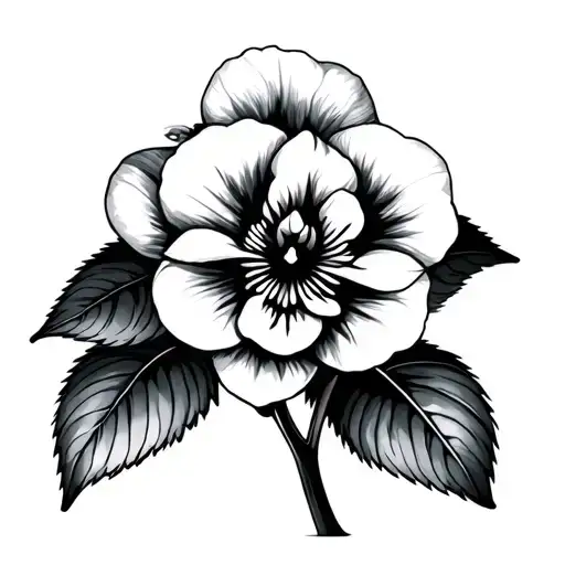 African Violet tattoo design idea