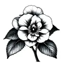 African Violet tattoo design idea