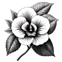 African Violet tattoo design idea