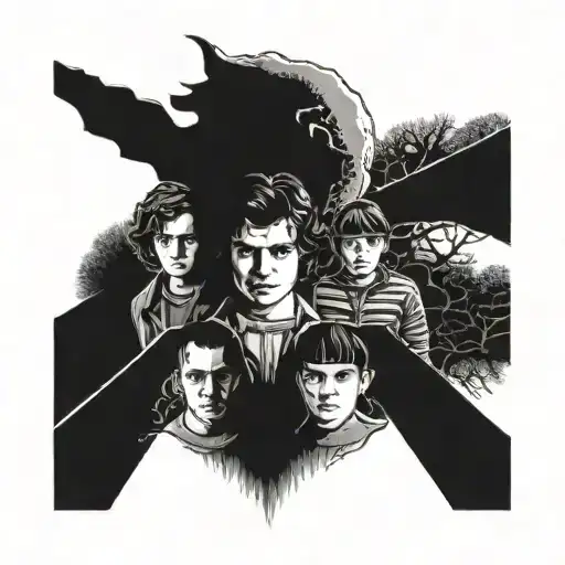 stranger things tattoo design idea
