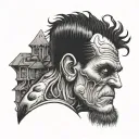 Frankenstein tattoo design idea