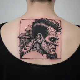 Frankenstein tattoo design idea