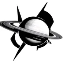 Geometrical F16 Saturn Auquarius tattoo design idea