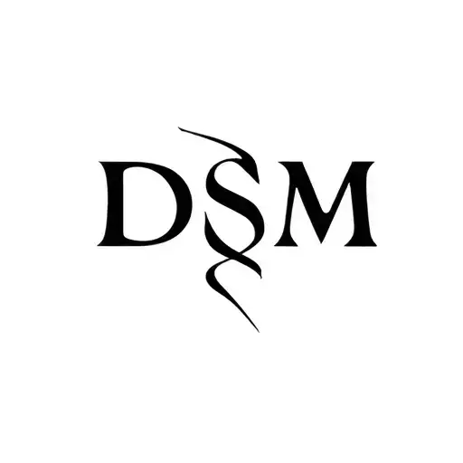 "DSM" Initials in cattle branding font tattoo design tattoo design idea